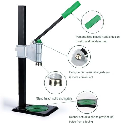 Manual Bottle Capper, Effortless Sealing for 26-29mm Caps, Ideal for Home Brewing and Bottling, Easy to Operate (A)