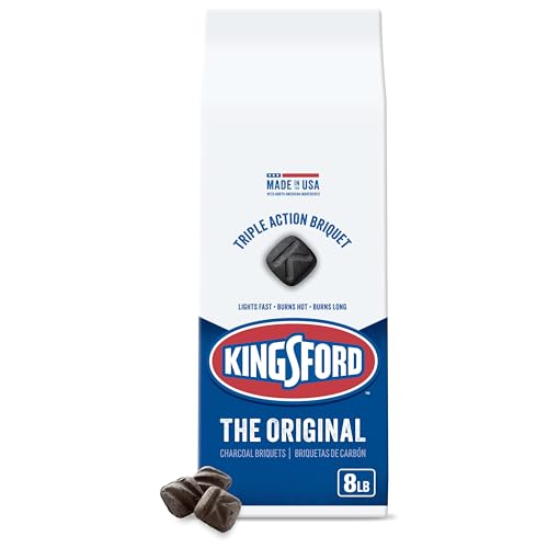Kingsford Original Charcoal Briquettes, BBQ Charcoal for Grilling, 8 Pounds (Package May Vary)