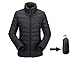JJMG Women's Packabe Ultra Light Weight Down Coat Short Jacket Outwear Blazer (Medium, Black)