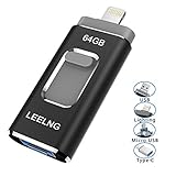 【Wahrer Raum und hohe Geschwindigkeit】Das iPhone USB Stick Handy ist eine echte Kapazität, um Ihre riesigen Daten zu speichern;USB 3.0 Stick Dass der USB-Stick mit einem hochwertigen Chip als externer Speicherstick stabil laufen könnte.