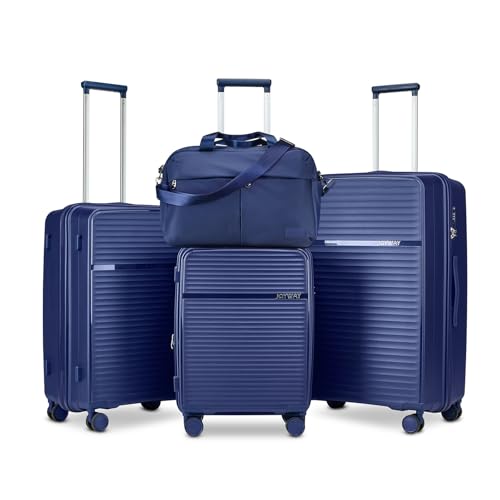 Joyway Juego De Maletas 4 Maletas De Viaje Rígidas Con Cerradura Tsa Juegos De Maletas Expandibles Incluye 1 Bolsa De Viaje Azul Marino Joyway Juego De Maletas 4 Maletas De Viaje Rígidas Con Cerradura Tsa Juegos De Maletas Expandibles Incluye 1 Bolsa De Viaje Azul Marino