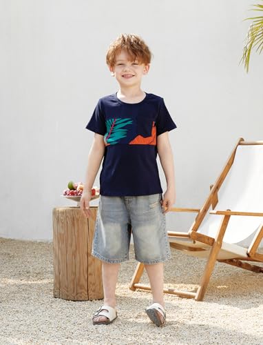 Image of PATPAT Family Matching Outfits Mommy and Me Dresses Hawaiian Tropical Vacation Beach Spaghetti Strap Dress and Shirt