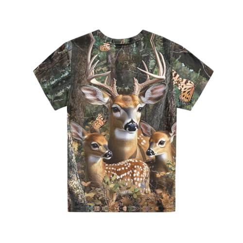 Image of Xhuibop Kids Tshirts Girls Boys 3-16 Years Summer Clothes for Teens Loose Fitting Tops