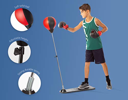 image for Tech Tools Punching Bag with Stand, for Kids & Adults, Height Adjustab
