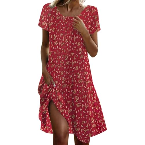 Robe Ete Femme De Plage Courte D'été Short Dolce Vita Grande Taille Été Ronde Longue Boheme D'ete Robes Femmes D Vêtements Chic 52 54 56 Coton Col V...