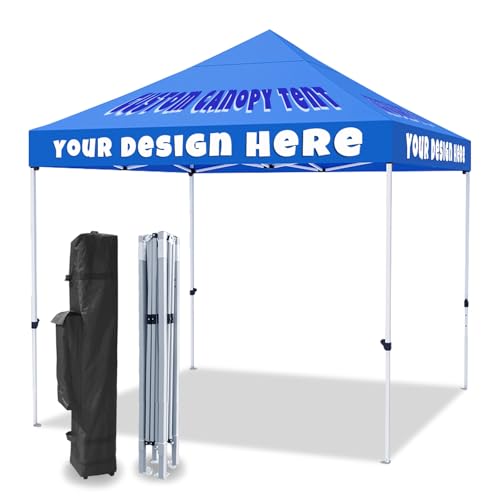 Custom Canopy Tent 6.6x6.6ft with Logo Text Personalized Pop...
