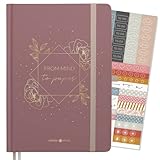 Bullet Journal dotted A5 PRO ”MORGENTAU” Lebenskompass® - Notizbuch A5 dotted 5 mm, extra-dickes Papier 120 g/m² FSC® - Journal Buch & Dotted Notebook A5