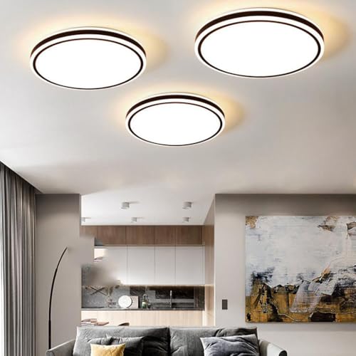 Plafonnier LED rond ultra fin dimmable avec télécommande pour salon