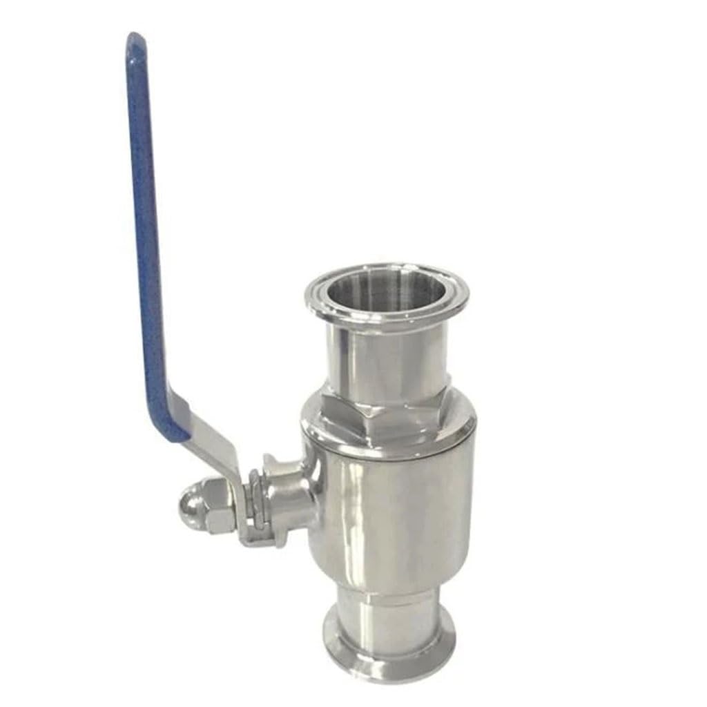 valvola a sfera, valvola a sfera in acciaio inox, Valvola a sfera a caricamento rapido diritta sanitaria in acciaio inossidabile da 1 pezzo, valvola a collegamento rapido con fibbia ad apertura rapida