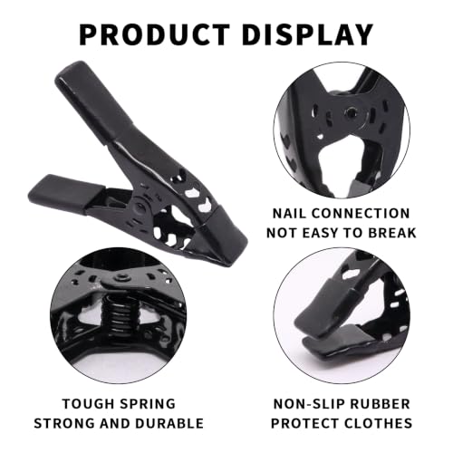 Image of 6Pcs 6 Inch Spring Clamps, Heavy Duty Metal Strong Clips Clamps (Black)