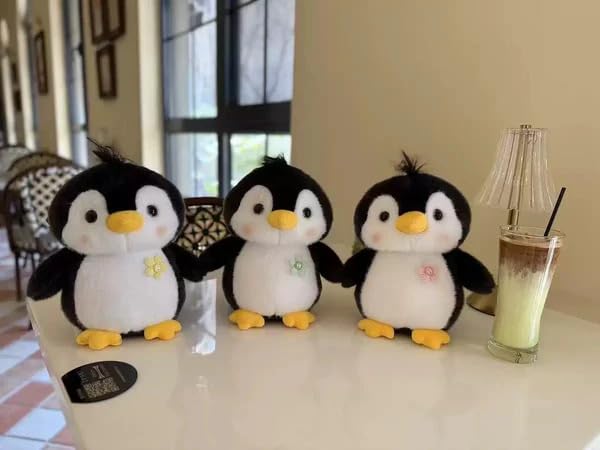 Image of Cute Penguin Soft Toy for Kids | Plush Stuffed Animal Doll - 20cm | Soft Cuddly Toy for Babies & Toddlers | Kids Gift Toy