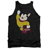 Mighty Mouse Classic Hero Unisex Adult Tank Top for Men and Women, Small Black
