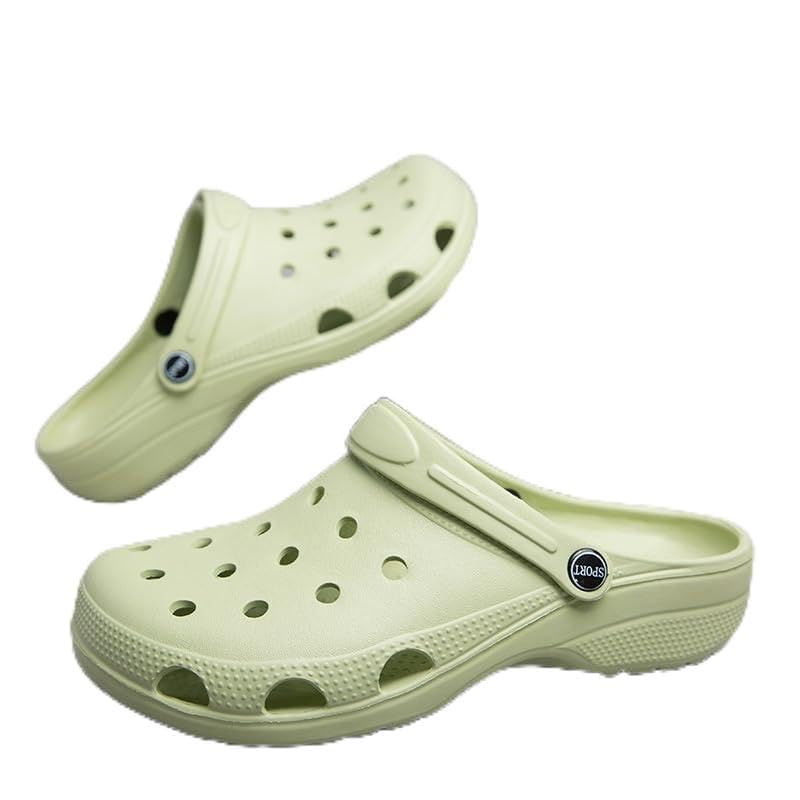 Men's and women's hole shoes, men's sandals, solid color sandals, couple toe beach shoes