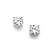 Mariell 2 Carat Round-Cut CZ Stud Earrings - 8mm Solitaire Cubic Zirconia Studs - Genuine Platinum Plated