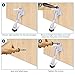 Gotega Door Stopper, 2 Packs Kickdown Door Stop with One Touch Adjustable Height and Rubber Tip 4 Inches, Heavy Duty Door Stops, Door Holder, Bottom of Door - White