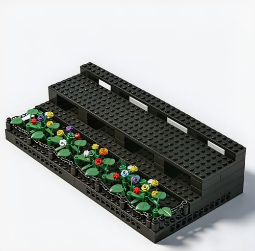 Ajuzolu Brick Minifigure Display Stand - 3-Tier Display shelves with garden, Compatible with Lego Minifigures - Holds 45 Figures, Great Gift for Minifigure Lovers and Collectors