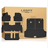 LASFIT Floor Mats & Cargo Mats for KIA EV9 2026 2025 2024 (Only Fit for 7-Seats), All Weather TPE Custom Fit Kia EV9 2024-2026 Full Set Car Accessories Floor Liners