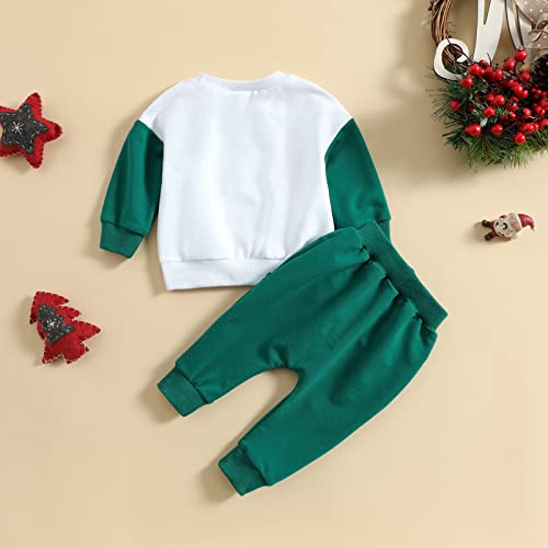 Baby Boys Girls Outfits Toddler Kids Fashion Christmas Sports Casual Crewneck Sweatshirt Pullover Long Sleeve Sets3