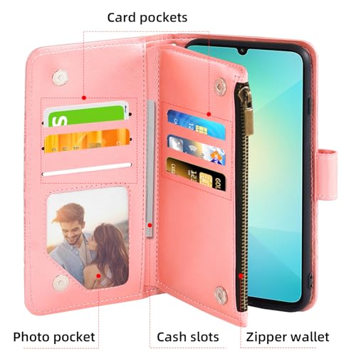 Housse portefeuille Samsung A06 anti-choc avec porte-cartes et verre trempé inclus - 2