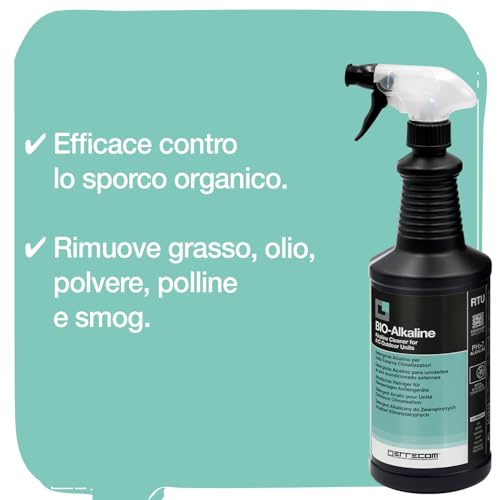 Errecom Kit pulizia completa climatizzatori, include Clima-Net 1L per pulizia unità interna e filtri, Bio Acid 1L e Bio Alkaline 1L con tensioattivi biodegradabili per pulizia unità esterna, guanti - Immagine 5