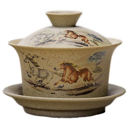 PAYNAN Jingdezhen Gaiwan Coarse Pottery Tea Set Handmade Tea Bowl Travel Tea Cup Drinkware