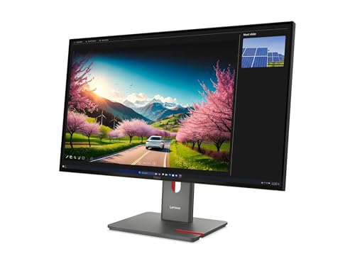 Lenovo ThinkVision P32UD 40 Écran LED 32 31.5 visualisable 3840 x 2160 4K @ 120 Hz IPS 350 cdm² 1500:1 HDR10 4 ms 2xThunderbolt 4 2xDisplayPort HDMI USB C corbeau - vue 3