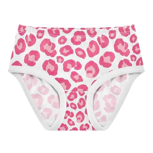 Underwear Girls, Pink Leopard Spots White Toddler Girl Briefs, Girls Underwear Cotton, 2T–8 Years