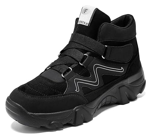 Men's Slip On Walking Sneakers Comfortable Hiking Fashion High Top Boots Shoes Causal Chukka Boots Outdoor Walking Shoes Fashionable Men's Boots