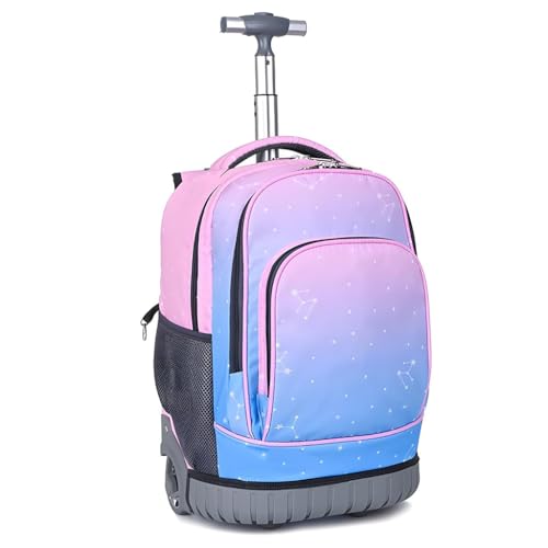 HANNEA® School Bag for Girls Stylish 18 inches School Bags With wheels School Backpack
