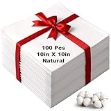 100 Pieces Cotton Fabric Squares,10 x 10 Inches Precut Quilting Fabric Bundles Natural Solid Colors Layer Cakes Quilt Material for DIY Craft Sewing Embroidery