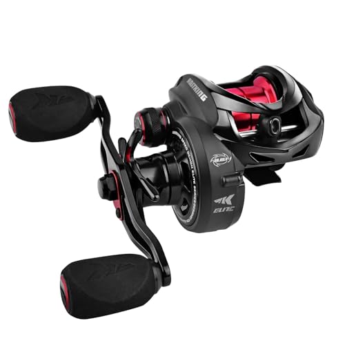 KastKing Speed Demon Elite Skip & Pitch Baitcasting Reel, Shallow Spool Skips Further & Limits Backlashes, 8.6:1 Gear Ratio, 6.7 oz. Lightweight Aluminum Frame, 10+1 Stainless Steel BB, Right Handed