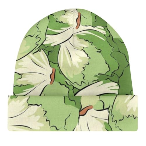 Cartoon Broccoli Pattern Kids Beanie Hat for for Girls Boys Children Cap Winter Knitted Chemo Cancer Headwear Accessories Gifts Decoration Black4