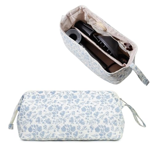 GISMTR Large Quilted Hair Tools Travel Bag for Hair Dryer Aesthetic Cute Dustproof Travel Organizer Flat Curling Iron Travel Organizer