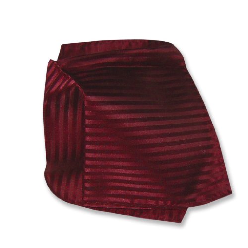 Vesuvio Napoli Men's Dress Vest & BOWTie BURGUNDY Color Vertical Striped Design Bow Tie Set4