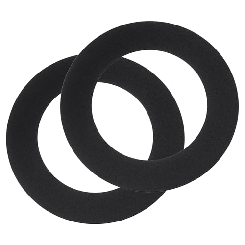 uxcell Goof Rings for 3" Recessed Lights 3.2" ID 4.9" OD Matte Black 2Pcs