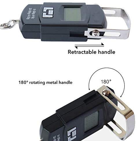 Generic Digital Hook Fishing Scale, 50KG 10G Portable Hanging Travel Double Precision Luggage Weight Scale Balance Spring Scale Kitchen Scale