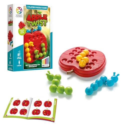 SmartGames Apple Twist Brain-Teasing Logic Puzzle Game with 60 Challenges for Ages 5+