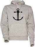 Gedruckt in der EU Vendax Haddocks Anker Unisex Kapuzenpullover Grau