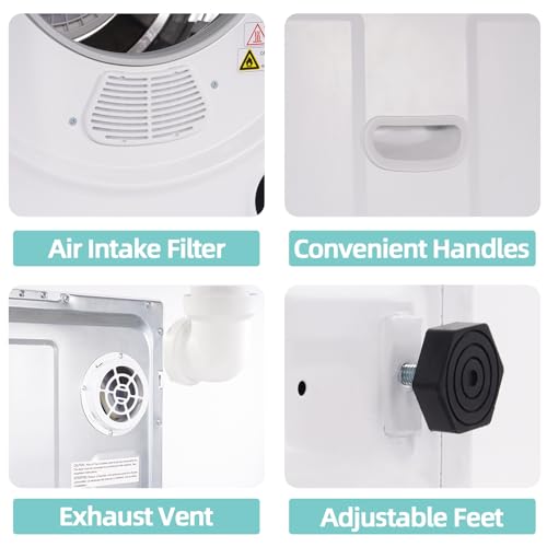 EL-YM S Portable Dryer, 1.5 Cubic Feet, White