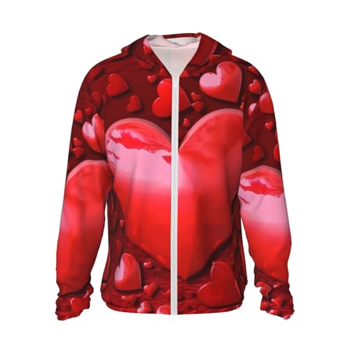 Chemise de soleil UPF 50+ Hearts Love : élégance et haute protection UV pour femme