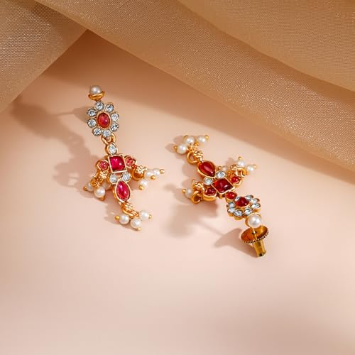 Image of Rubans Necklace Set Gold Plated Traditional Stylish Jewellery Gift for Women & Girls