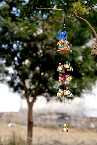 Image of Wind Chime for Home Decor Items | Feng Shui Vastu Hanging Bell for Balcony, Bedroom & Living Room | Positive Energy Decorative Wall Hanging