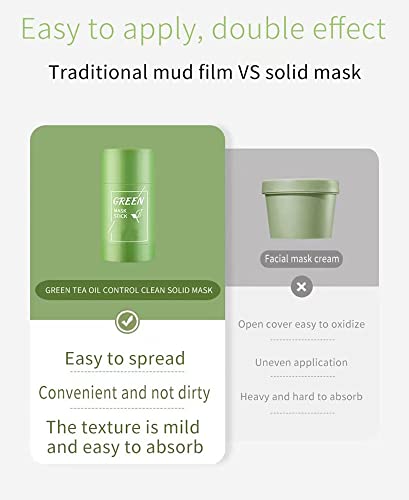 Pacote Com 3 Bastões De Máscara De Limpeza De Chá Verde, Limpeza Profunda Sem Poros, Máscara Removed