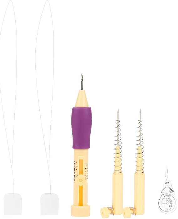 Punch Needle Embroidery Tool, Poking Stitch Felting Crochet Kit for Knitting and Stitching Crafts for Beginners