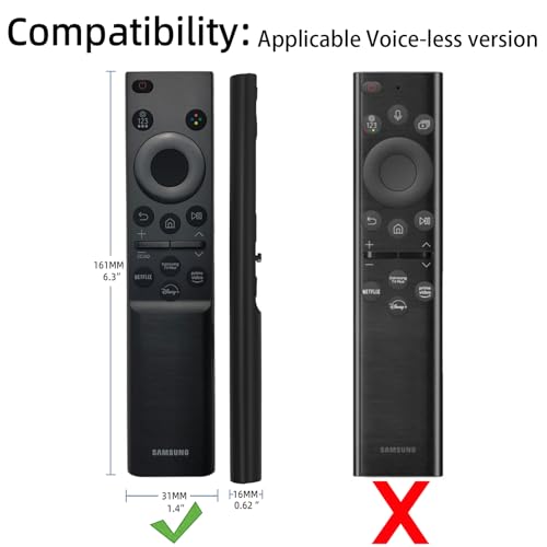 Image of Samsung QLED TV Remote Cover - Silicone Case with Loop (Glow in Dark Blue) - Compatible with Samsung Smart TV Remote BN59-01311