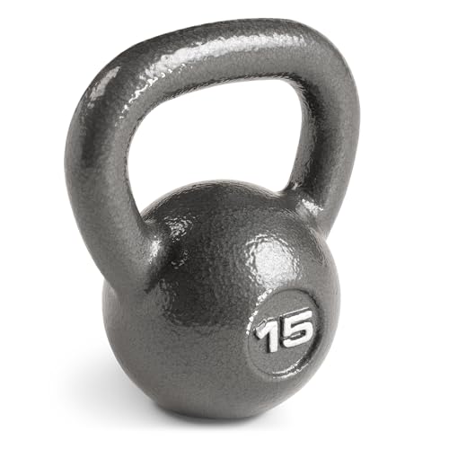MARCY Hammertone Kettle Bell 6,8 kg-Workout-Gewichte HKB-015, Schwarz, 6.8 kg