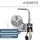 SCHÜTTE 79710 LONDON Wasserhahn fürs Bad, Waschtischarmatur mit herausziehbarer Brause, Haarbrause, ideal zum Haarewaschen, Einhebelmischer mit Ablaufgarnitur in Chrom