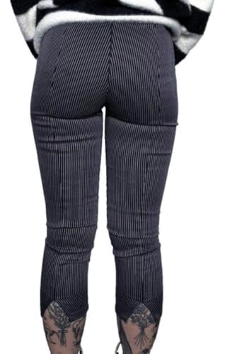 Ro Rox Pinstripe Capris - 1950s Vintage Alternative Goth Office Trousers Pants4