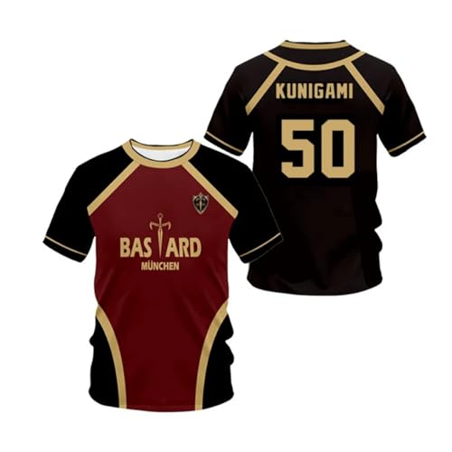 Cos-Animefly Soccer Style T-Shirt for Men Team Football Jersey with