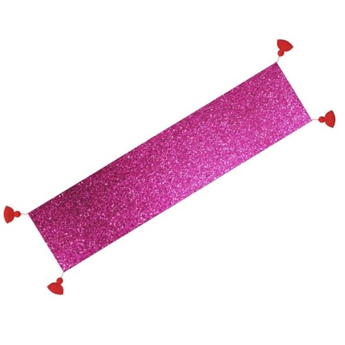 Chemin de table paillettes dégradées lin pour décoration Noël - 3
